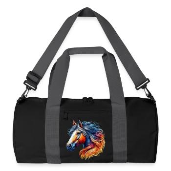 Horse - Recycled Duffel Bag - black/graphite grey - Front
