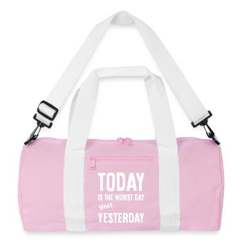 Today is the worst day - Recycled Duffel Bag - pink/white - Front