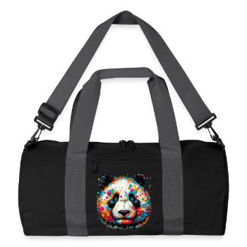 Panda - Recycled Duffel Bag - black/graphite grey - Front