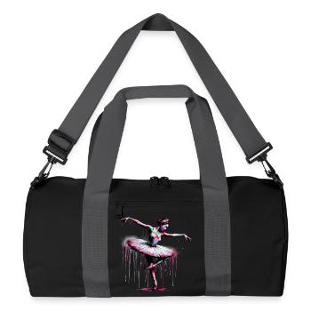 Ballet dancer with tutu - Recycled Duffel Bag - black/graphite grey - Front