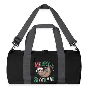Merry Slothmas - Recycled Duffel Bag - black/graphite grey - Front