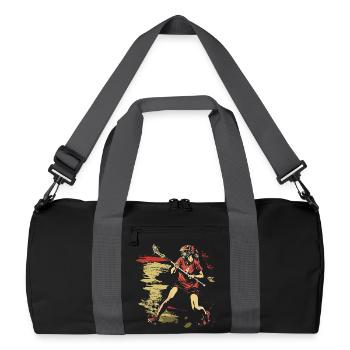 Oldschool Lacrosse Girls - Recycled Duffel Bag - black/graphite grey - Front