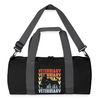 Vintage Vet - Recycled Duffel Bag - black/graphite grey - Front