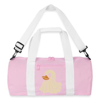 Motif canard en caoutchouc fantôme - Sac de sport recyclé - rose/blanc - Devant