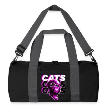 CATS, CATS, CATS · Pink Big Cat - Recycled Duffel Bag - black/graphite grey - Front