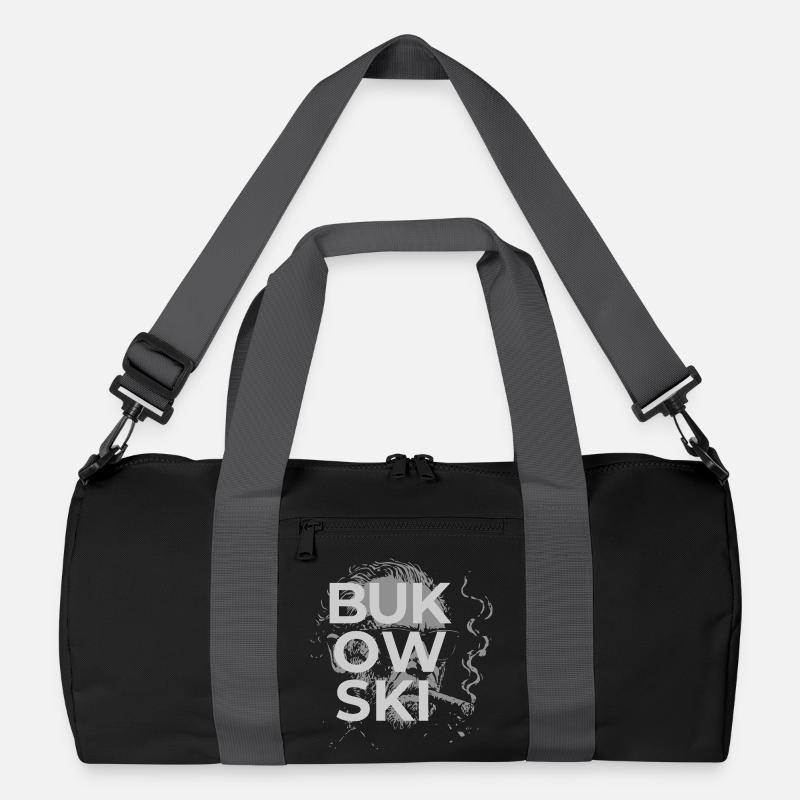 Charles Bukowski smoking a cigar portrait Recycled Duffel Bag