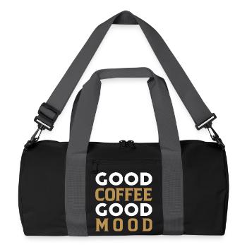 Bon café, bonne humeur - Sac de sport recyclé - noir/gris graphite - Devant