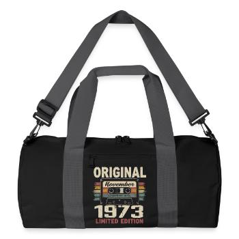 Novembre 1973 Cadeau Novembre 1973 - Sac de sport recyclé - noir/gris graphite - Devant