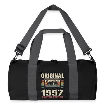 Novembre 1997 Cadeau Novembre 1997 - Sac de sport recyclé - noir/gris graphite - Devant