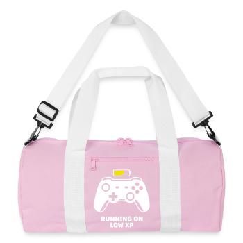 Running on Low XP Controller - Recycelte Duffel Bag - Rosa/Weiß - Vorne