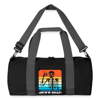 Bone Fracture Halloween Skeleton Bone Arm Fracture - Recycled Duffel Bag - black/graphite grey - Front