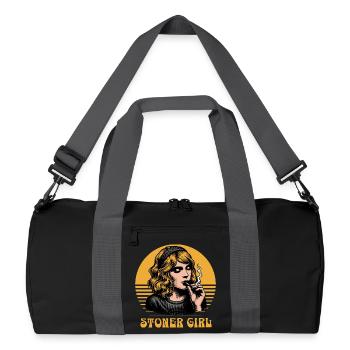 Stoner Girl  - Recycelte Duffel Bag - Schwarz/Graphitgrau - Vorne