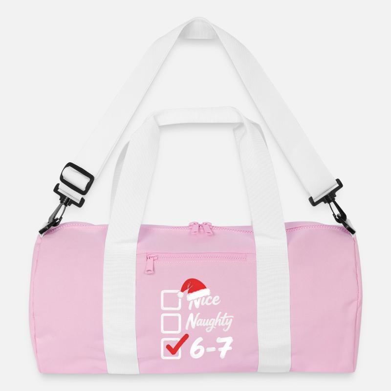 6 7 Checklist Christmas Funny Gift Recycled Duffel Bag
