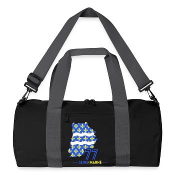 Seine et Marne 77 - Sac de sport recyclé - noir/gris graphite - Devant