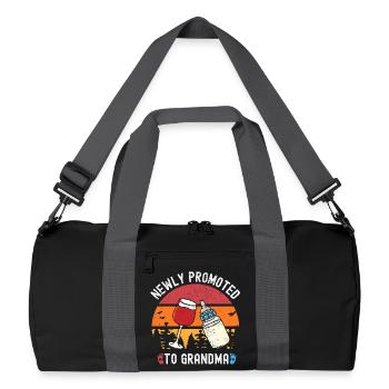 Vêtements et accessoires drôles de grand-mère nouvellement promus - Sac de sport recyclé - noir/gris graphite - Devant