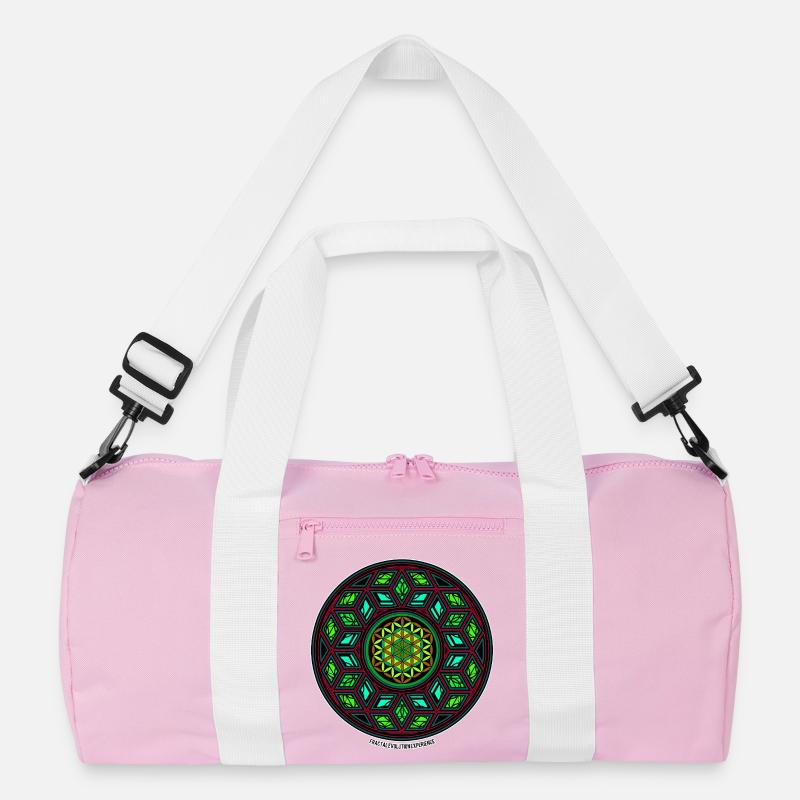 Fractal Evolution Kaleidoskop Mandala Muster Yoga Recycelte Duffel Bag