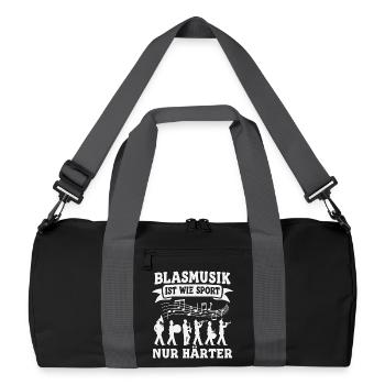 La musique de fanfare est comme le sport Musiciens de fanfare - Sac de sport recyclé - noir/gris graphite - Devant