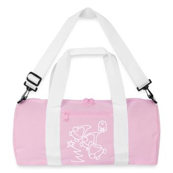 3 Santa – Christmas - Recycled Duffel Bag - pink/white - Front