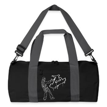 Skater Graffiti Skateboard - Recycled Duffel Bag - black/graphite grey - Front