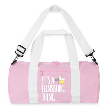 C’est une affaire de Flensburg - Sac de sport recyclé - rose/blanc - Devant