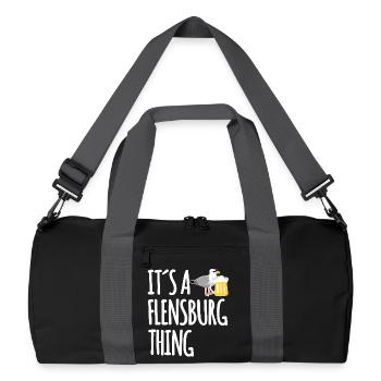 It's A Flensburg Thing - Recycled Duffel Bag - black/graphite grey - Front