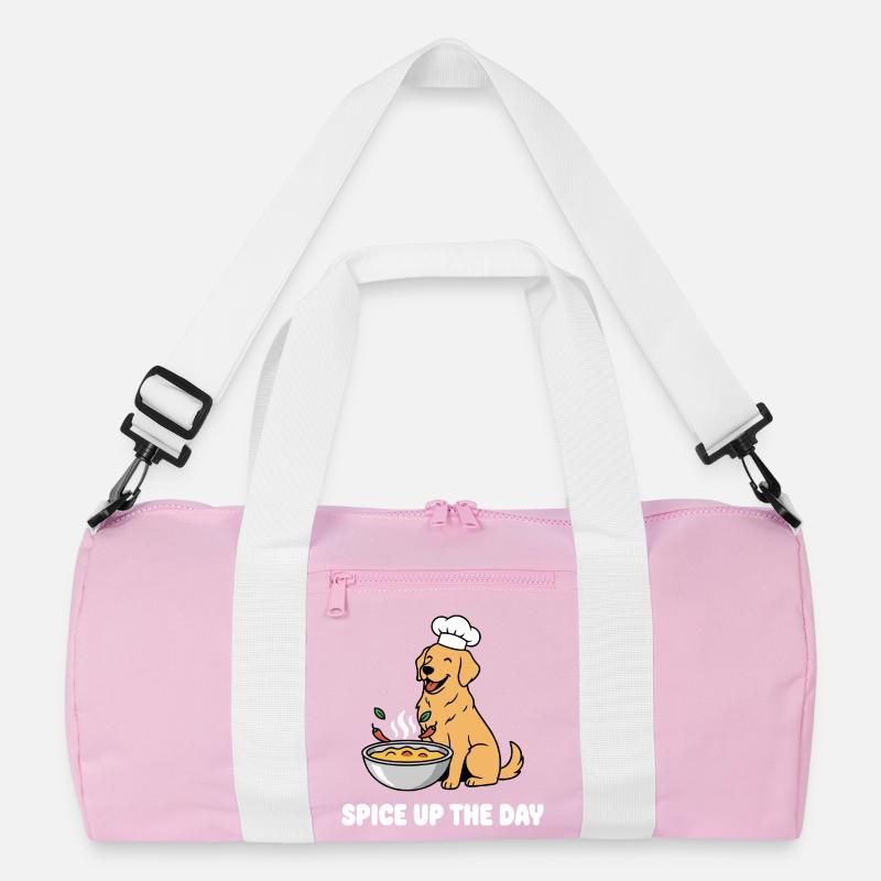 Kochhund mit Suppe Würze den Tag Recycelte Duffel Bag