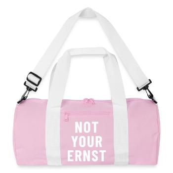Not Your Ernst Denglisch - Recycelte Duffel Bag - Rosa/Weiß - Vorne