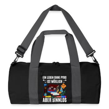 Pyro Expert - Sac de sport recyclé - noir/gris graphite - Devant