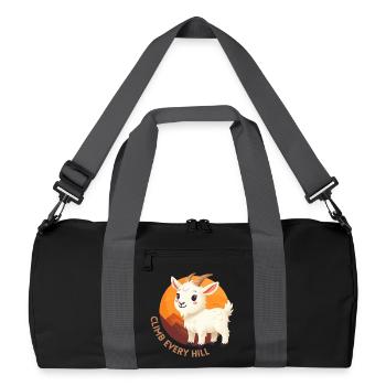 Süße weiße Ziege - Recycelte Duffel Bag - Schwarz/Graphitgrau - Vorne