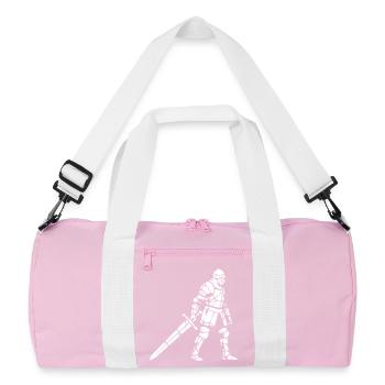 Armure de chevalier : grunge médiéval détaillé - Sac de sport recyclé - rose/blanc - Devant