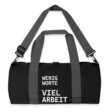 QUELQUES MOTS BEAUCOUP DE TRAVAIL Chemise de travail - Sac de sport recyclé - noir/gris graphite - Devant