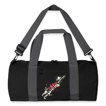 Graffiti de flûte - Sac de sport recyclé - noir/gris graphite - Devant