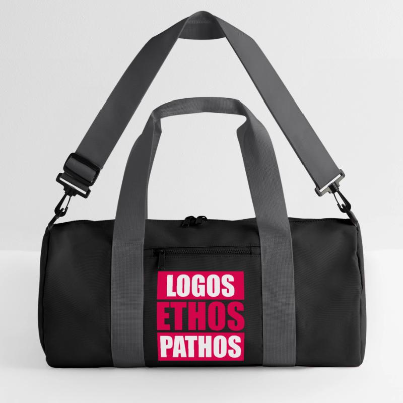 Logos Ethos Pathos Rhetoric Philosophy Student Recycled Duffel Bag