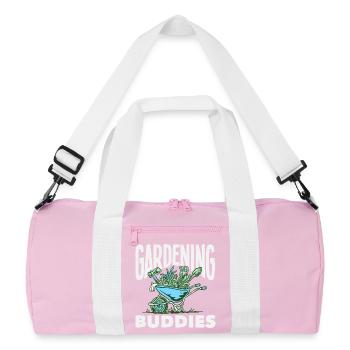 Gardening Buddies Pflanzenliebhaber Garten - Recycelte Duffel Bag - Rosa/Weiß - Vorne