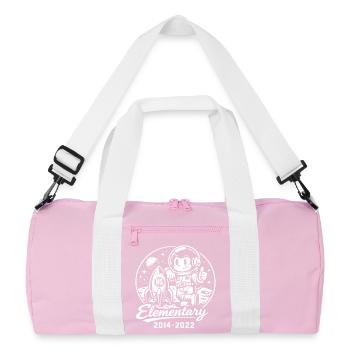 Bébé astronaute et fusée - Sac de sport recyclé - rose/blanc - Devant