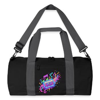 Fille des années 90 - Sac de sport recyclé - noir/gris graphite - Devant
