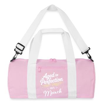 Cadeau d’anniversaire mars 1965 - Sac de sport recyclé - rose/blanc - Devant