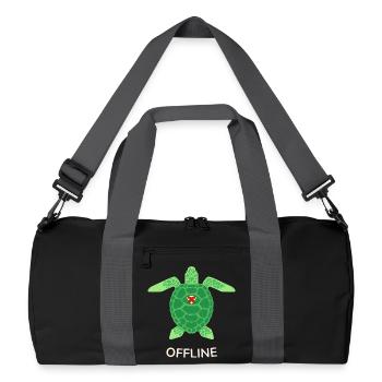 Mode hors ligne Tortue - Sac de sport recyclé - noir/gris graphite - Devant