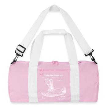 Flugboot-Patent - Recycelte Duffel Bag - Rosa/Weiß - Vorne