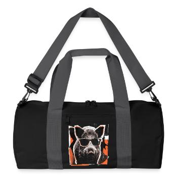 Cool Wild Boar Sunglasses Vintage - Recycled Duffel Bag - black/graphite grey - Front