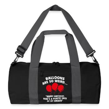 Motif drôle d’anniversaire avec une phrase sarcastique - Sac de sport recyclé - noir/gris graphite - Devant