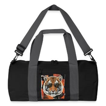 Tiger Sunglasses Risography - Recycled Duffel Bag - black/graphite grey - Front