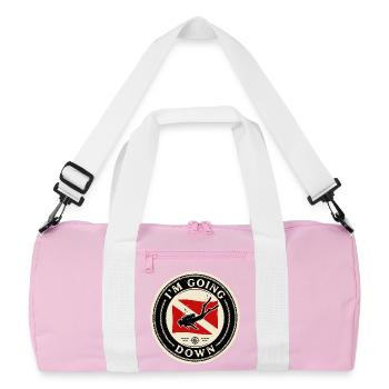 Drapeau de plongée sous-marine descendant rétro - Sac de sport recyclé - rose/blanc - Devant