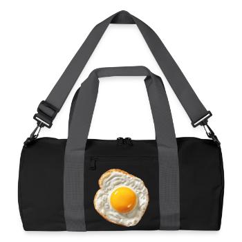 œuf au plat - Sac de sport recyclé - noir/gris graphite - Devant