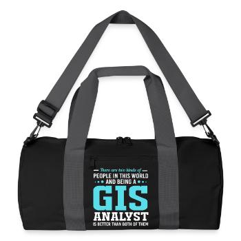GIS Analyst Cartography Geography Geography - Recycled Duffel Bag - black/graphite grey - Front