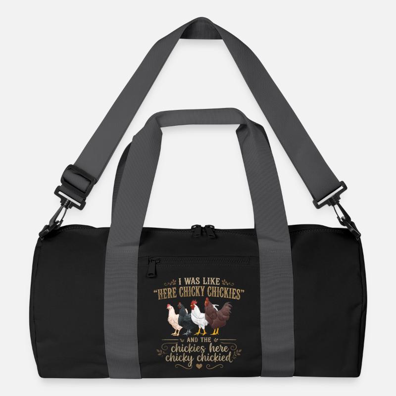 Poule Humour Rétro Groovy Cadeau Fermière Sac de sport recyclé