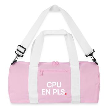 CPU-In, bitte Geek-Humor-Arbeit - Recycelte Duffel Bag - Rosa/Weiß - Vorne