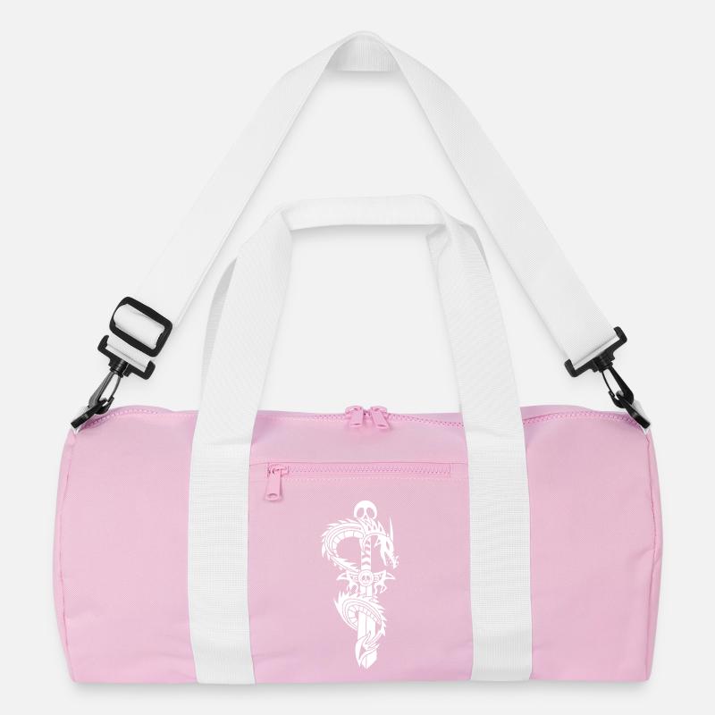 Der weiße Drache und das Schwert Recycelte Duffel Bag