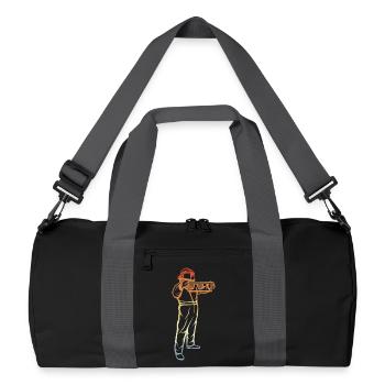 Retro Beekeeper - Recycled Duffel Bag - black/graphite grey - Front