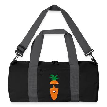Carotte avec lunettes de soleil - Sac de sport recyclé - noir/gris graphite - Devant